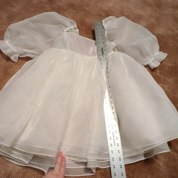 Selkie White Puff Mini Dress - Size XS - Picture 3 of 8